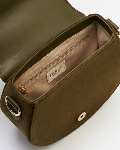 Charlotte Meadow Scene Embroidered Saddle Bag
