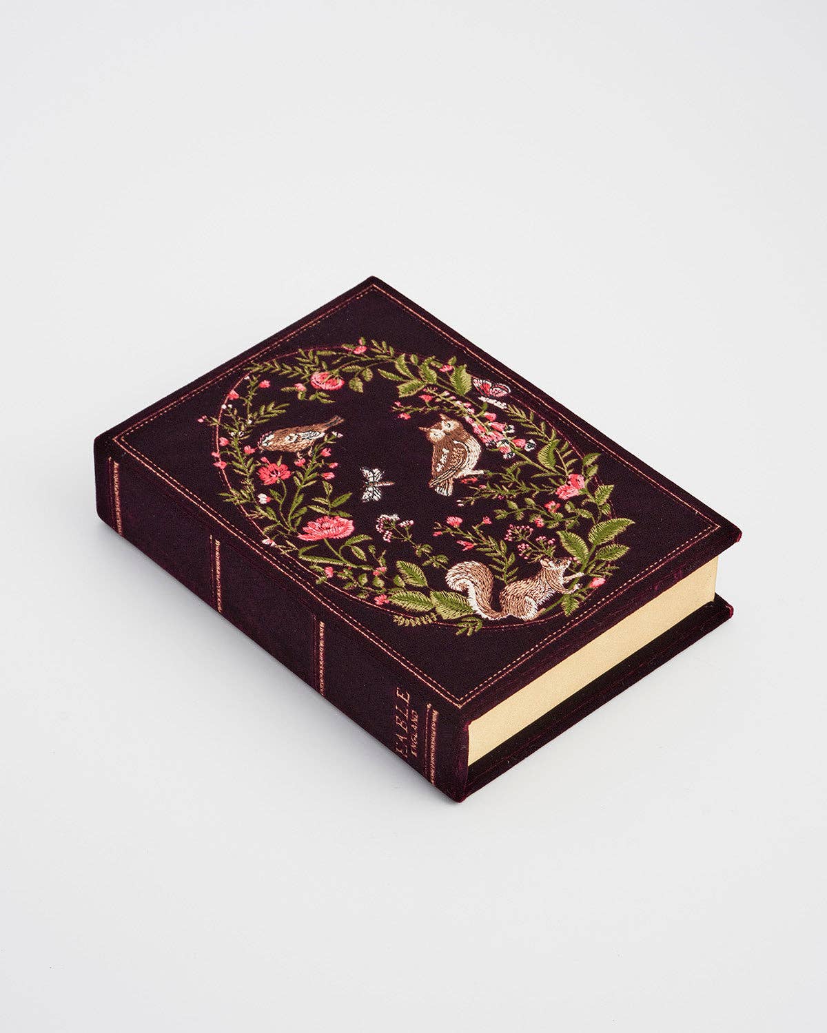 Florence Meadow Scene Embroidered Book Clutch / Jewelry Box