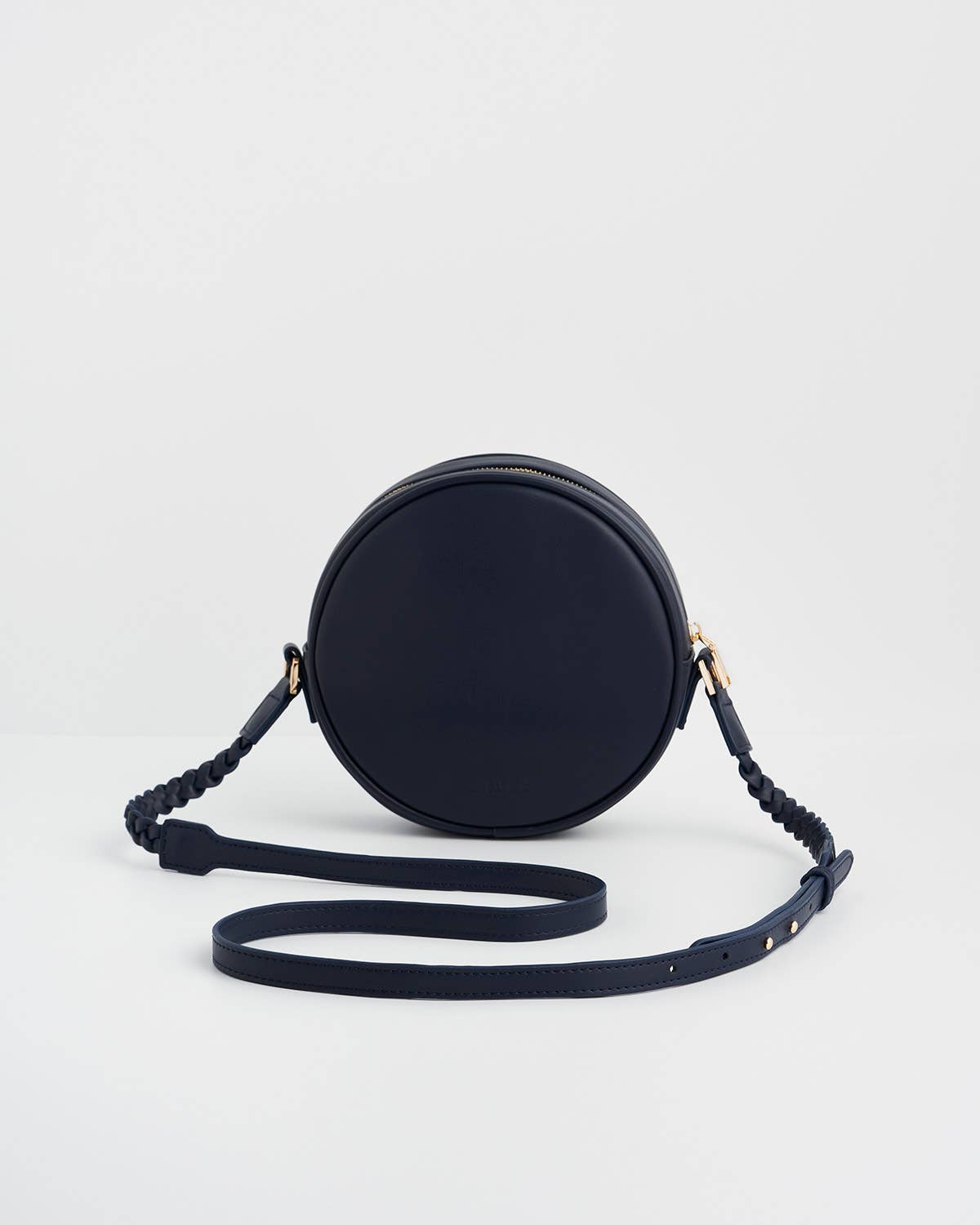 Red Admiral Moth - Navy Embroidered Circle Bag