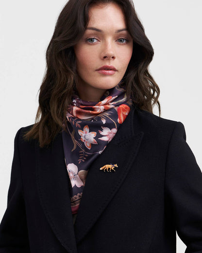 Cozy Fox Enamel Brooch