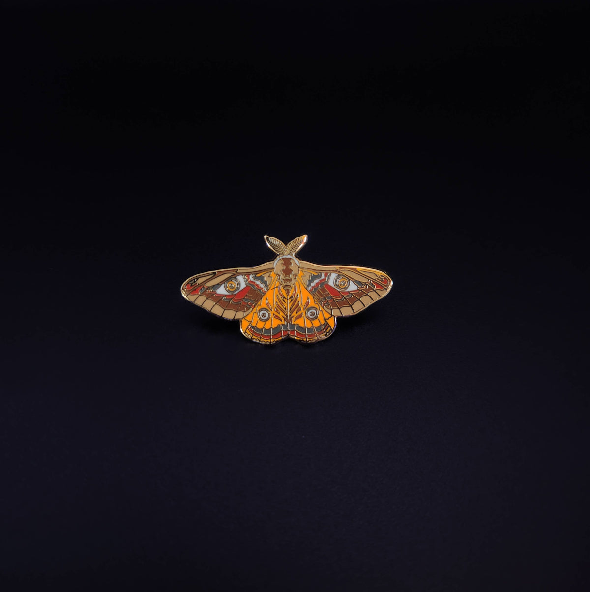 Taurus - Zodiac Butterfly and Moth Pin- Emperor Moth