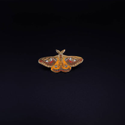 Taurus - Zodiac Butterfly and Moth Pin- Emperor Moth