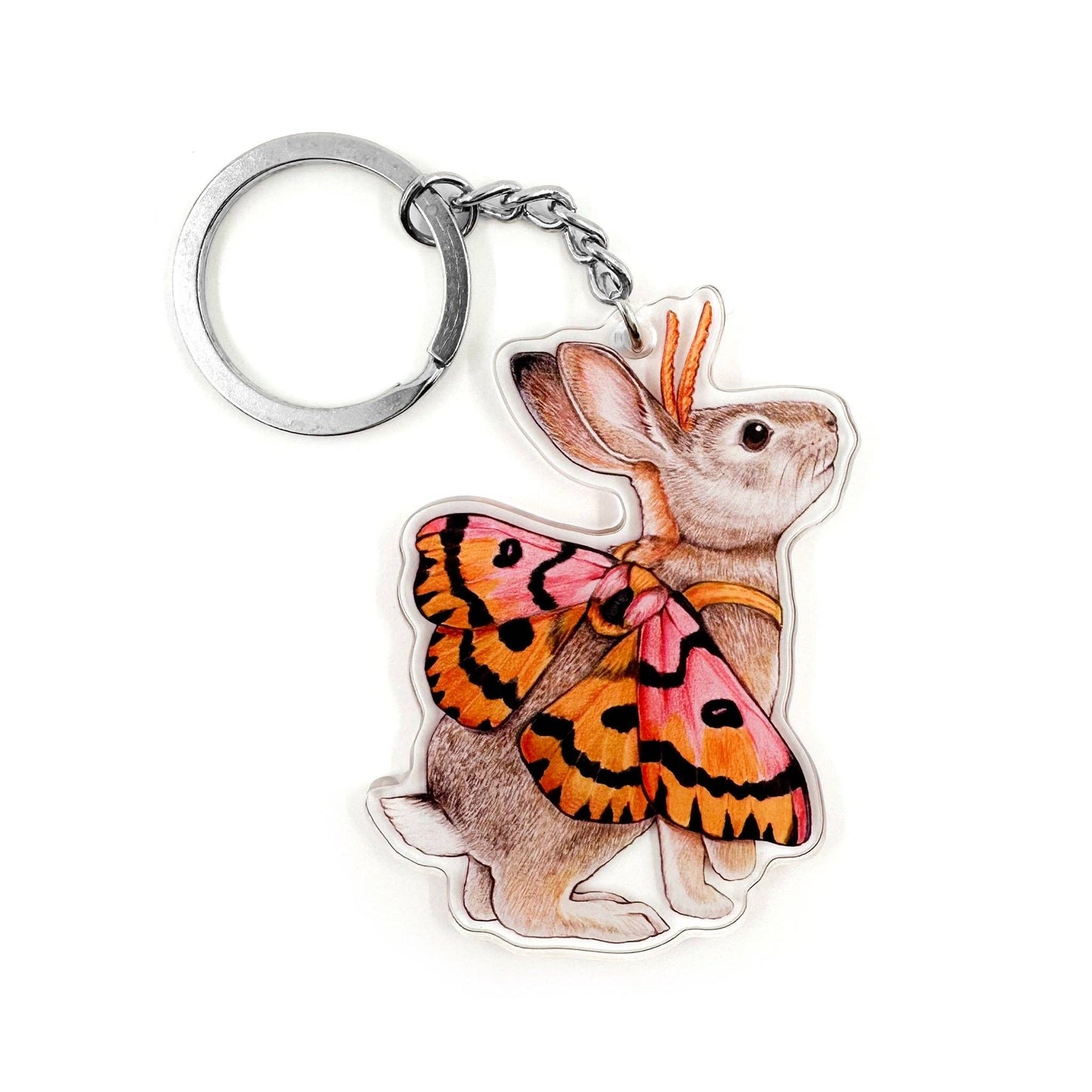 Sheep Moth Desert Cottontail Rabbit Keychain