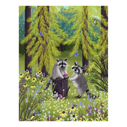 Raccoon Friends Birthday Card