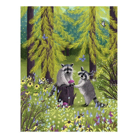 Raccoon Friends Birthday Card