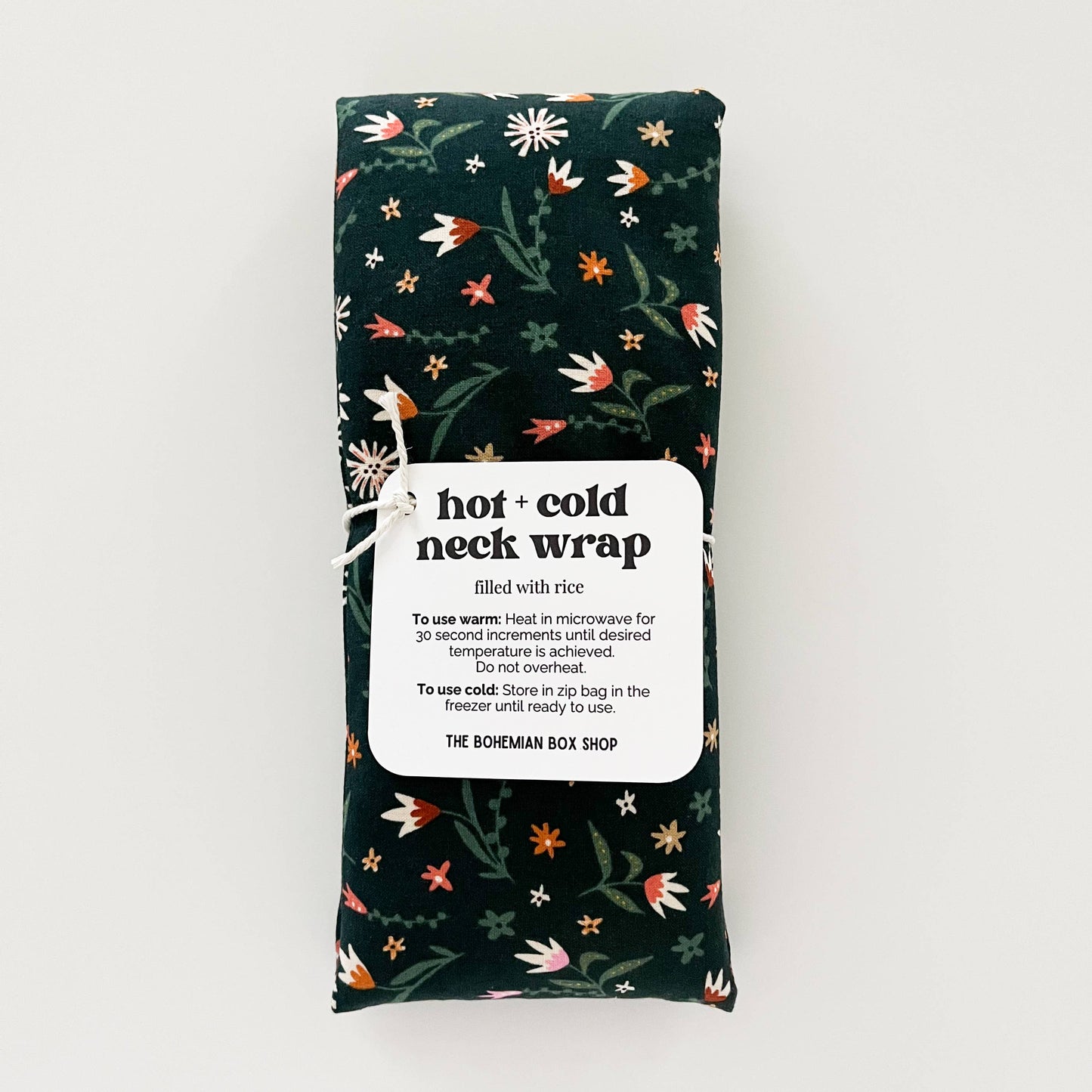 Hot & Cold Therapy Neck Wrap - Dark Green Floral
