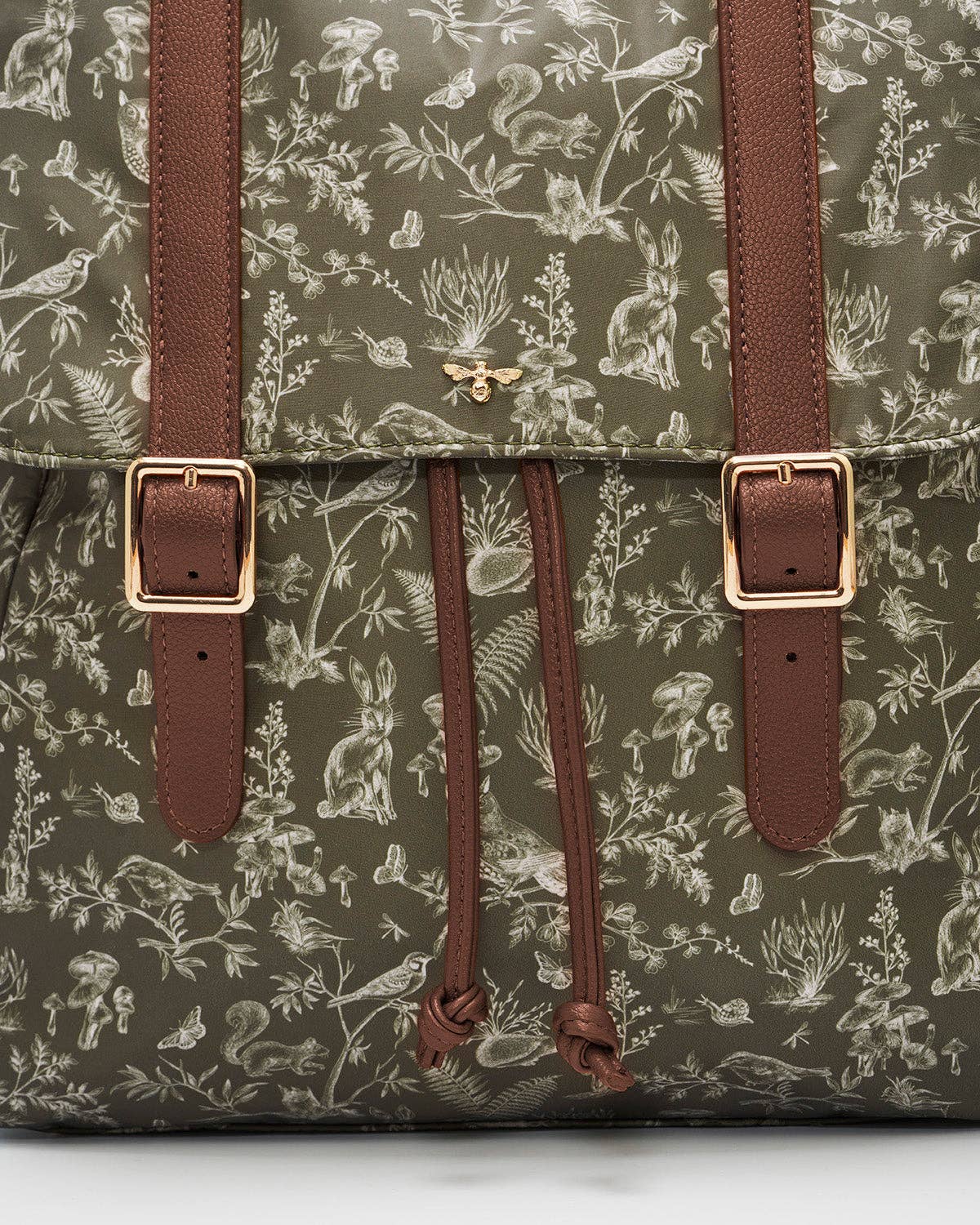 Flora Orla Scene Print Backpack in Olive Green