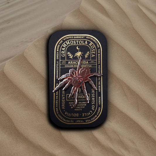 Chilean Rose Tarantula Educational Insect Enamel Pin