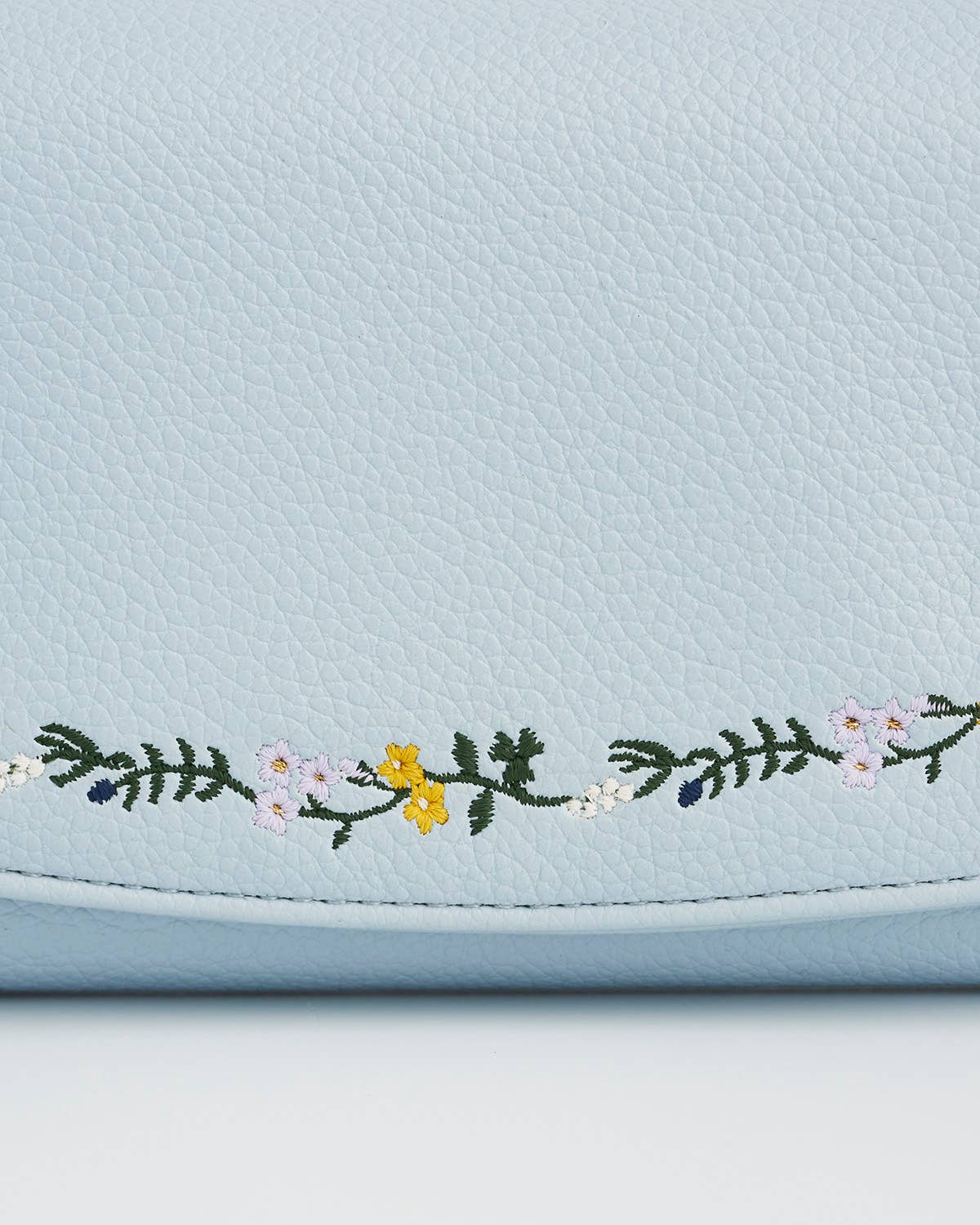 Bird Blue Embroidered Wallet