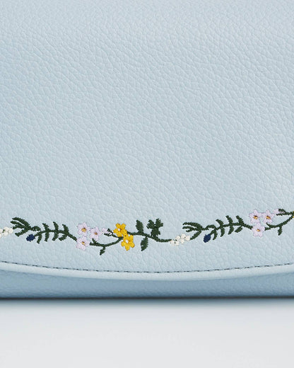 Bird Blue Embroidered Wallet