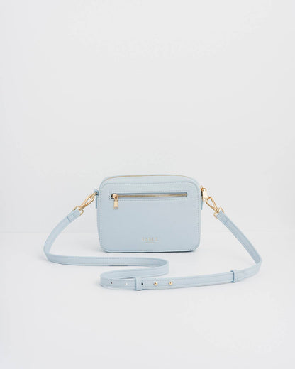 Strawberry & Fawn Blue Embroidered Camera Bag
