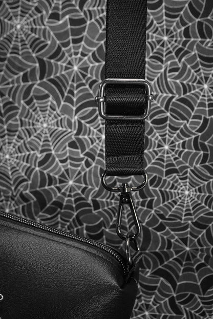 Baroque Monarch Butterfly Small Crossbody Bag – Handmade, Vegan Leather, Colorful Embroidery, Gunmetal Hardware