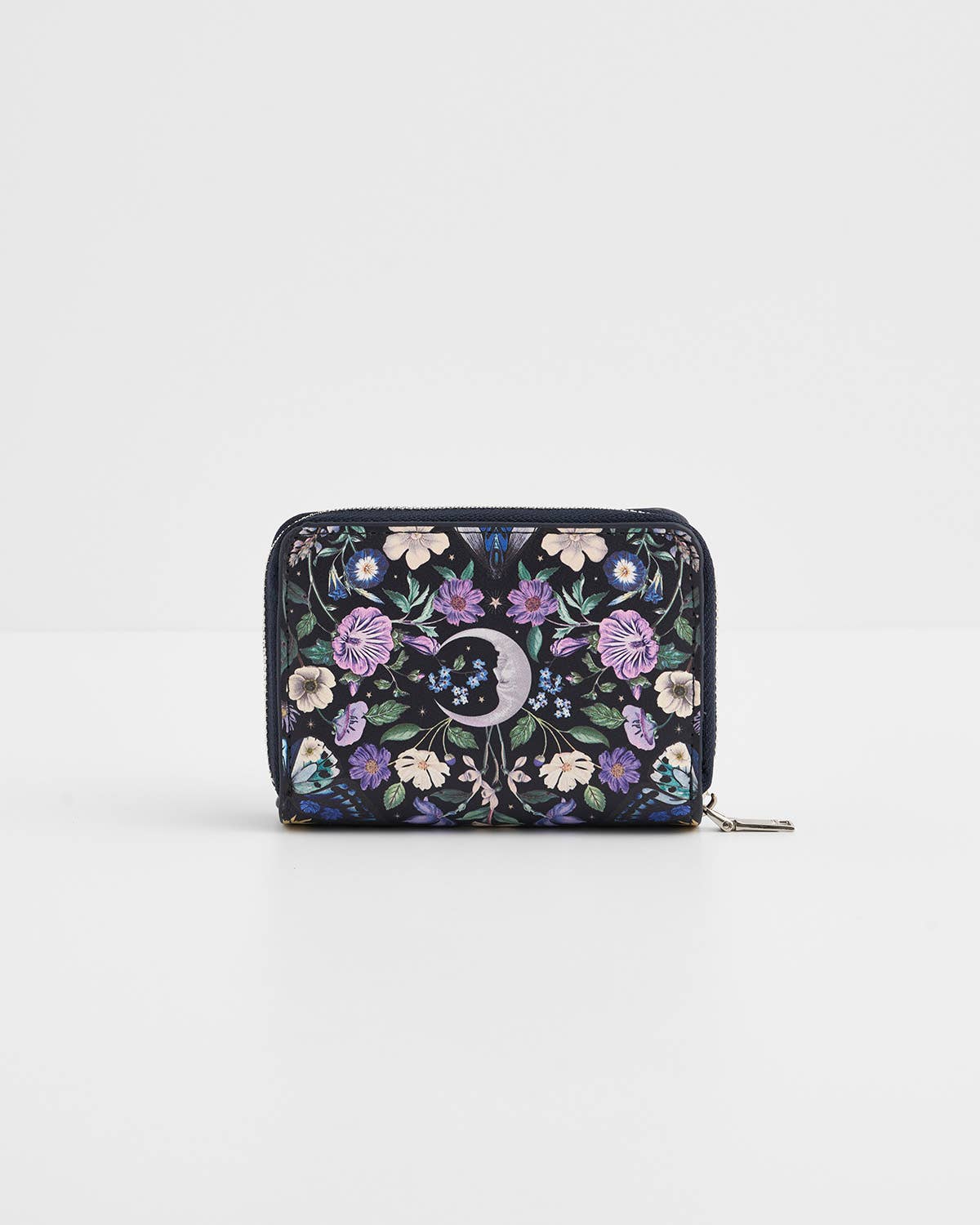 Selene Print Small Wallet in Navy