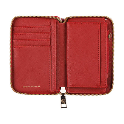 Vegan Leather Zip Wallet - Peonies Style