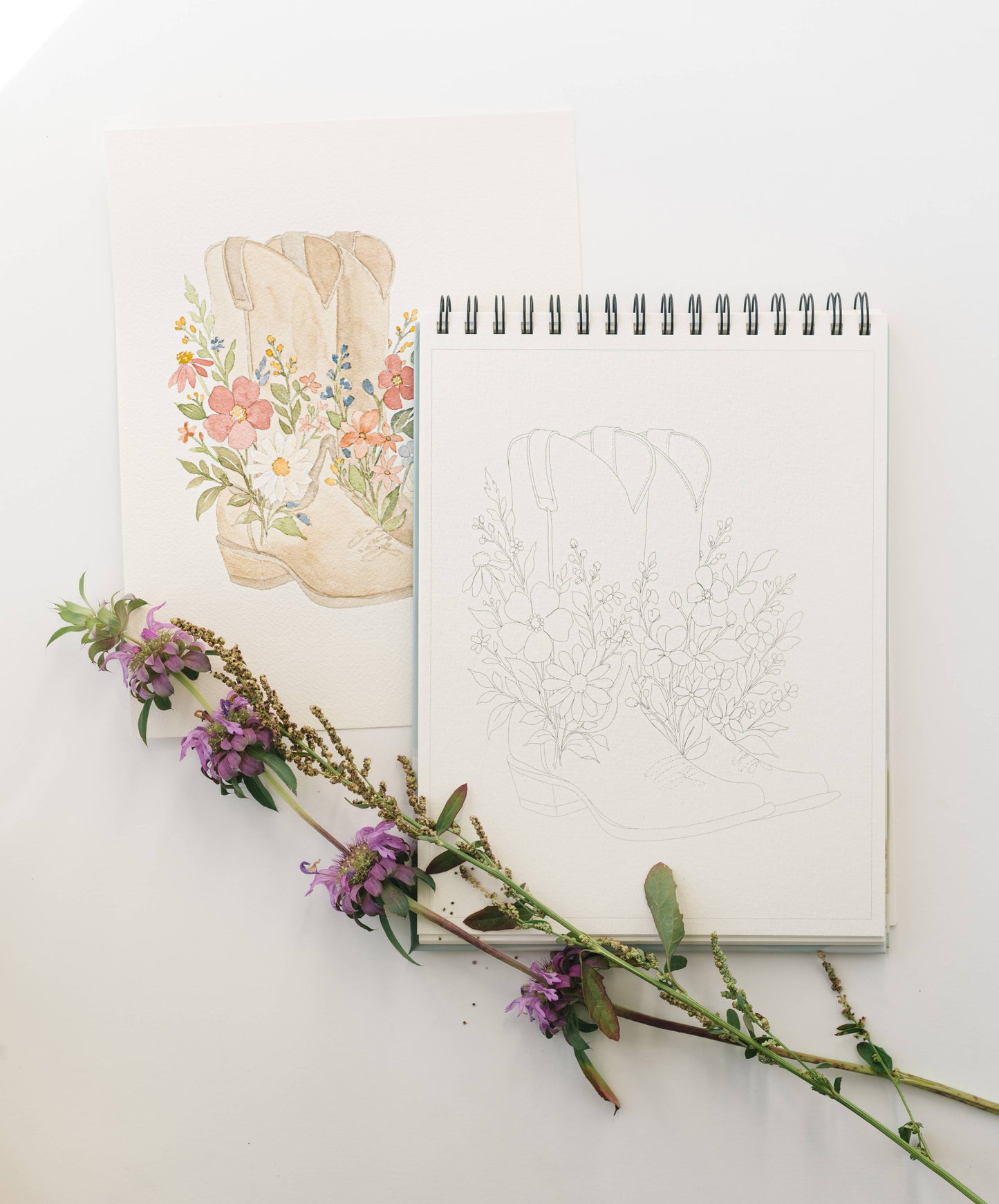 Country Life Watercoloring Book