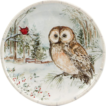 Winter's Walk Christmas Dessert Plate 8.5in asst.