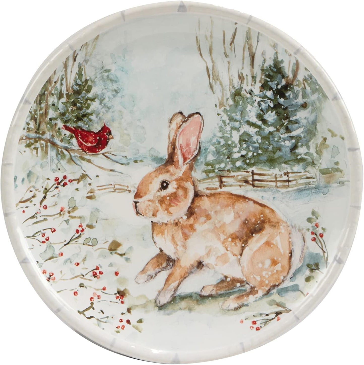 Winter's Walk Christmas Dessert Plate 8.5in asst.