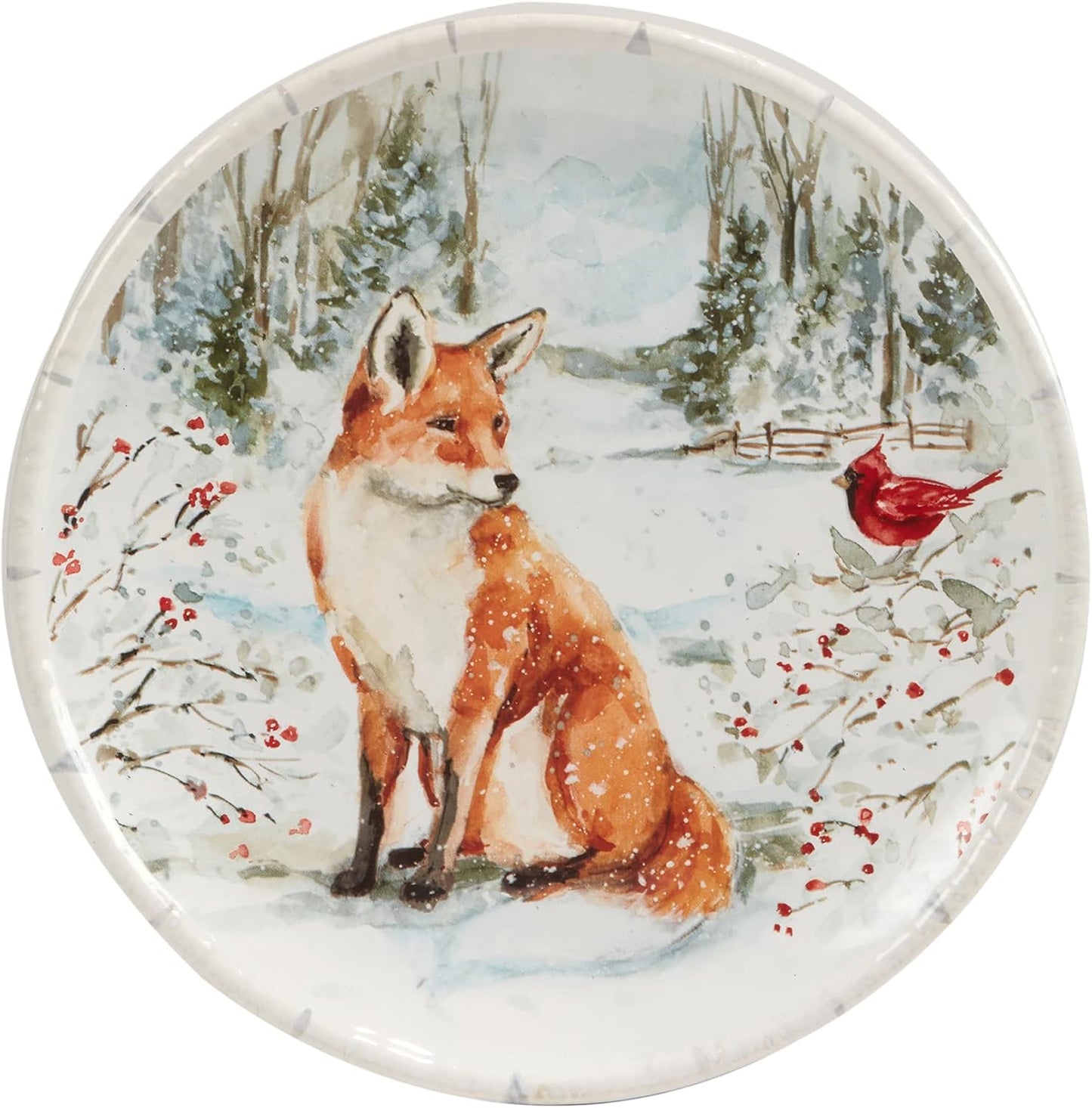 Winter's Walk Christmas Dessert Plate 8.5in asst.