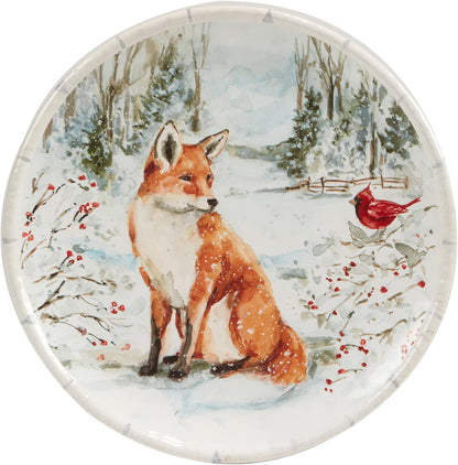 Winter's Walk Christmas Dessert Plate 8.5in asst.