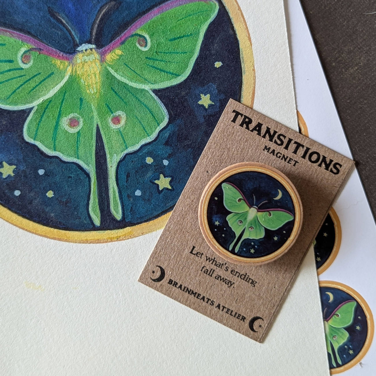 Transitions Magnet – Luna Moth Token for Renewal