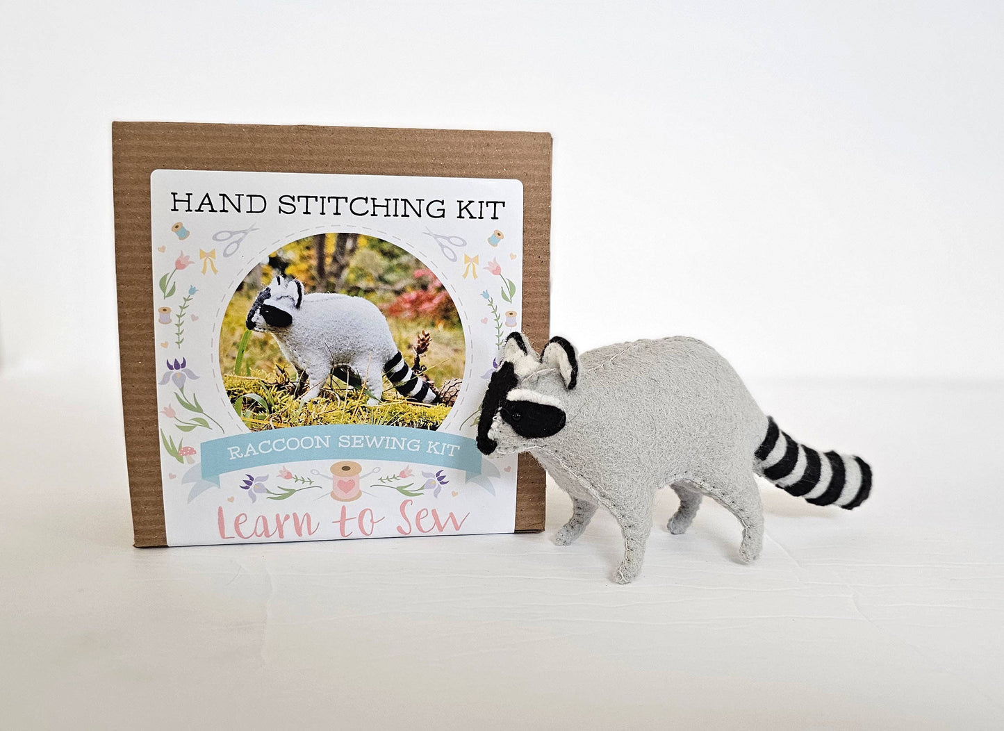 DIY Craft Kit Felt Raccoon Sewing Kit