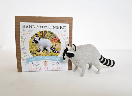 DIY Craft Kit Felt Raccoon Sewing Kit
