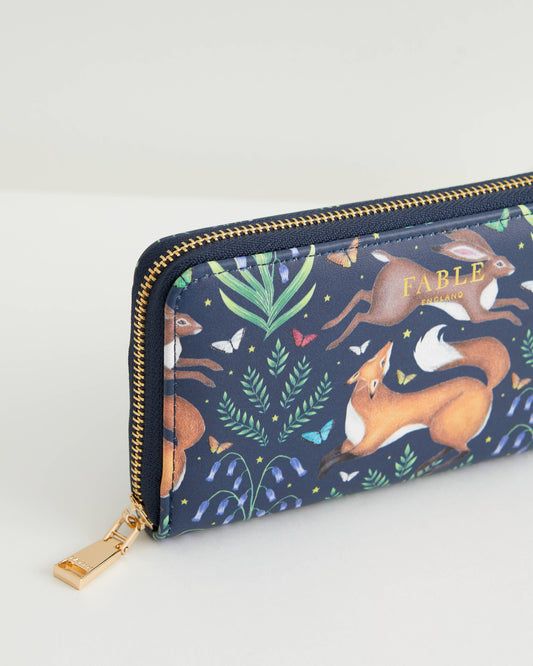 Hare & Fox Wallet (Navy) (Catherine Rowe x Fable Collection)