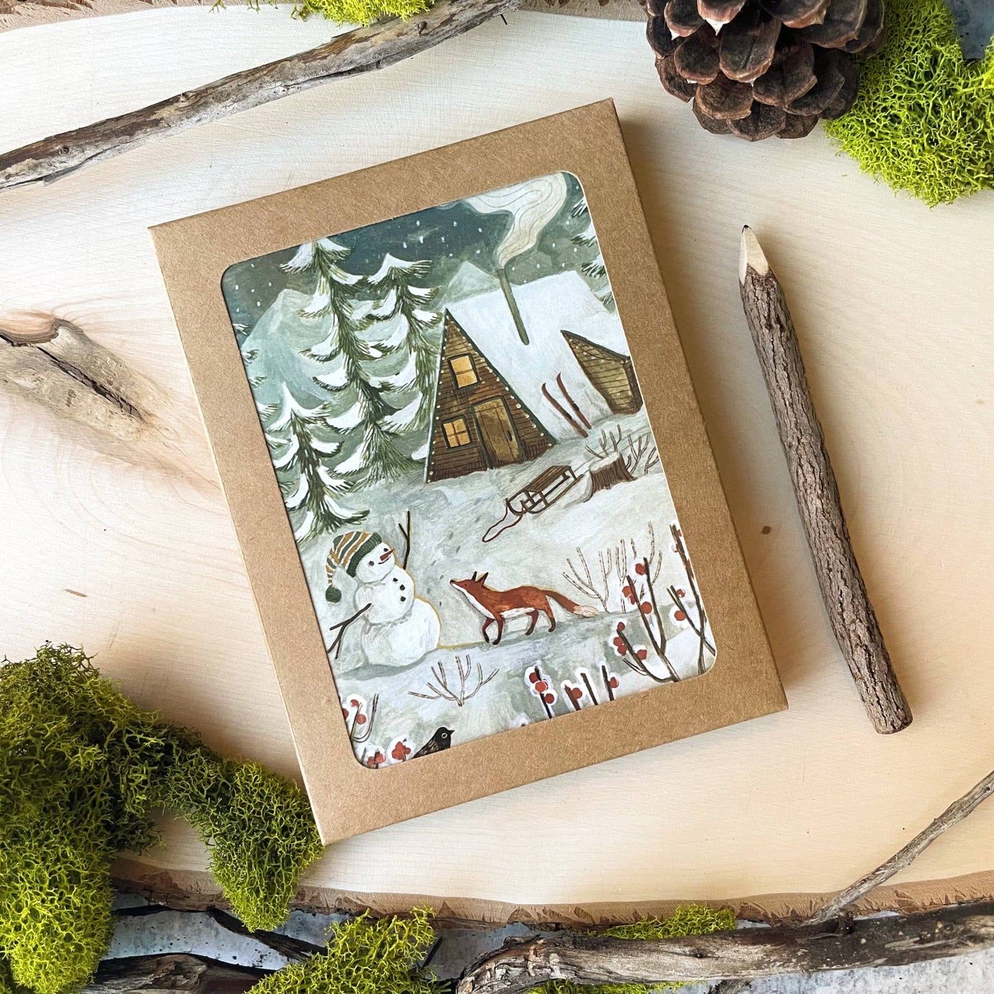 Christmas Cabin Cards (Boxed Card Set)