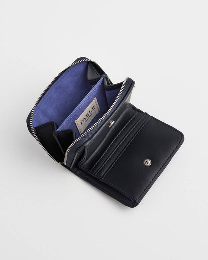 Selene Print Small Wallet in Navy