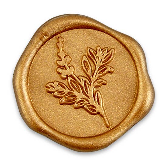 Botanical Adhesive Wax Seal Stickers 1 1/4" - 25 Pk