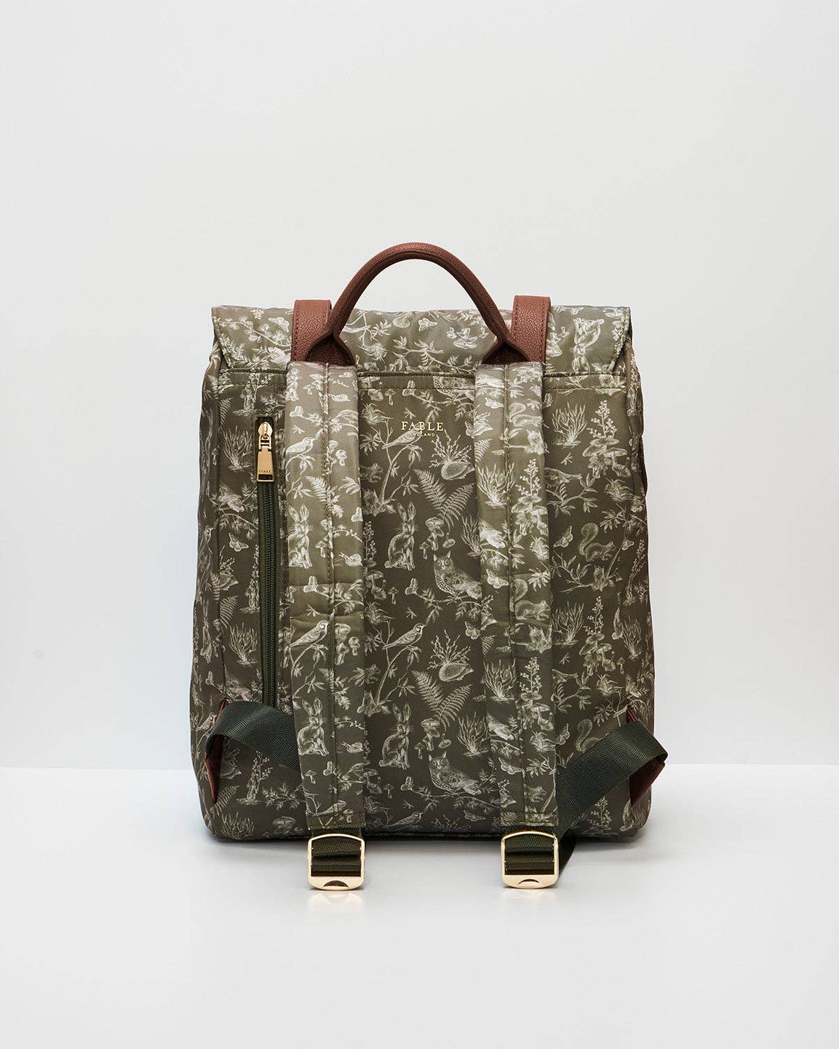 Flora Orla Scene Print Backpack in Olive Green