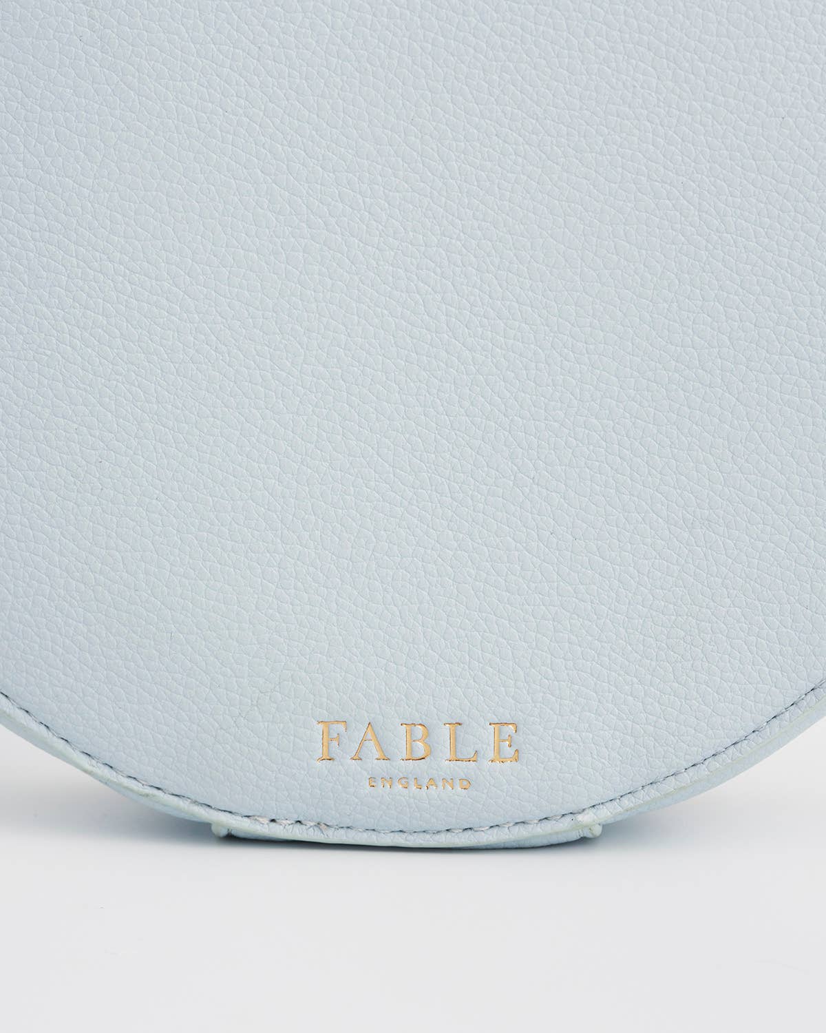 Floral Bow Blue Embroidered Circle Bag