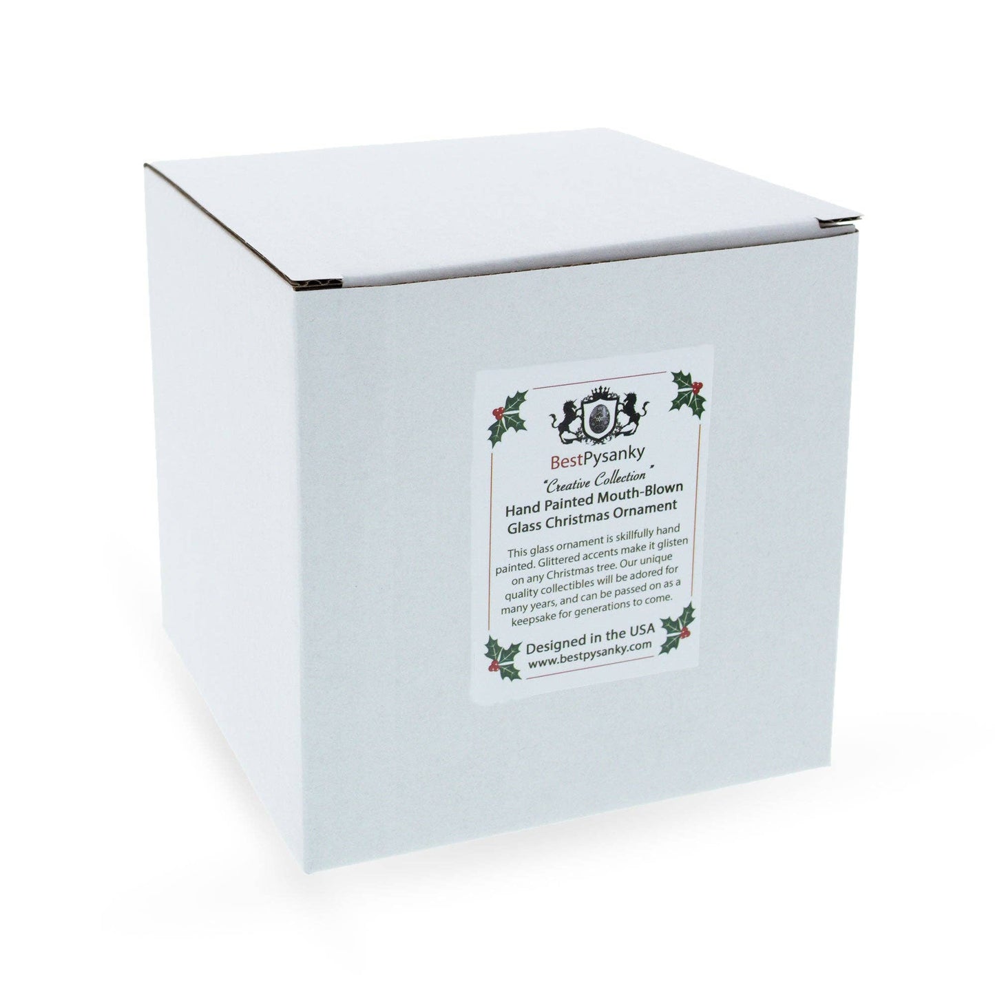 Squirrel on a Branch Glass Christmas Ornament