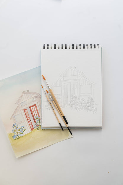Country Life Watercoloring Book