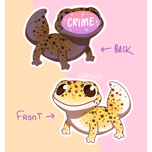 Charm 3D de gecko leopardo "Crimen"