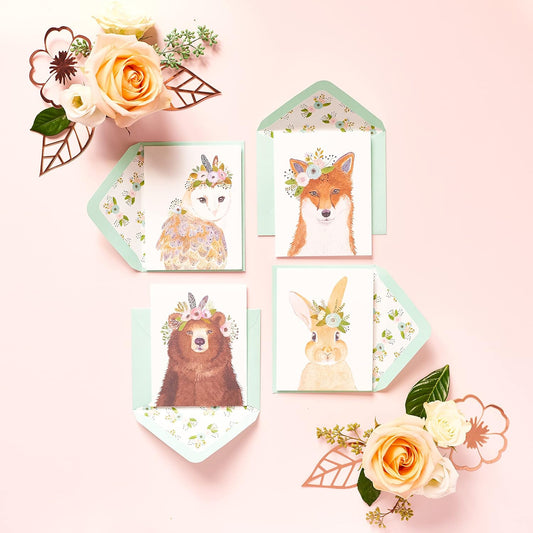 Woodland Animals Card Set - Blank Cards with Envelopes