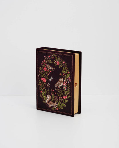 Florence Meadow Scene Embroidered Book Clutch / Jewelry Box