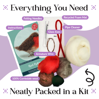 British Birds Red Robin Needle Felting Craft Kit