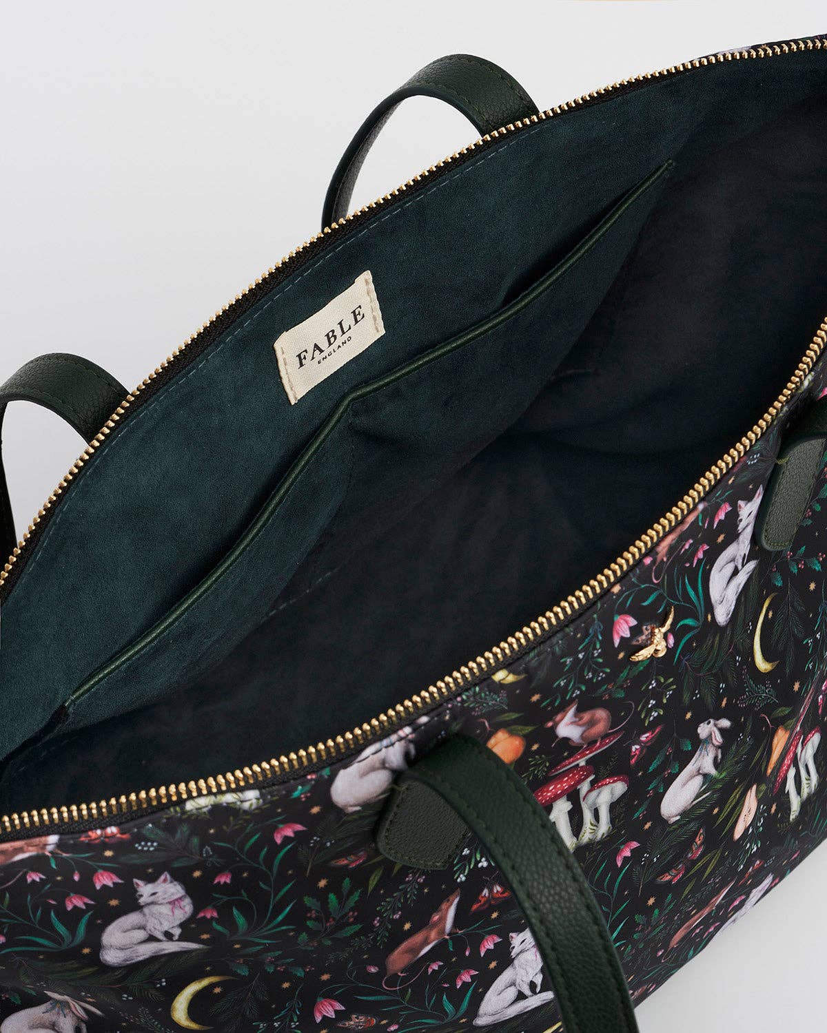Edith Niva Print Tote Bag in Green