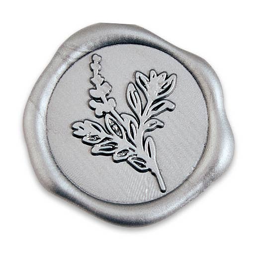Botanical Adhesive Wax Seal Stickers 1 1/4" - 25 Pk
