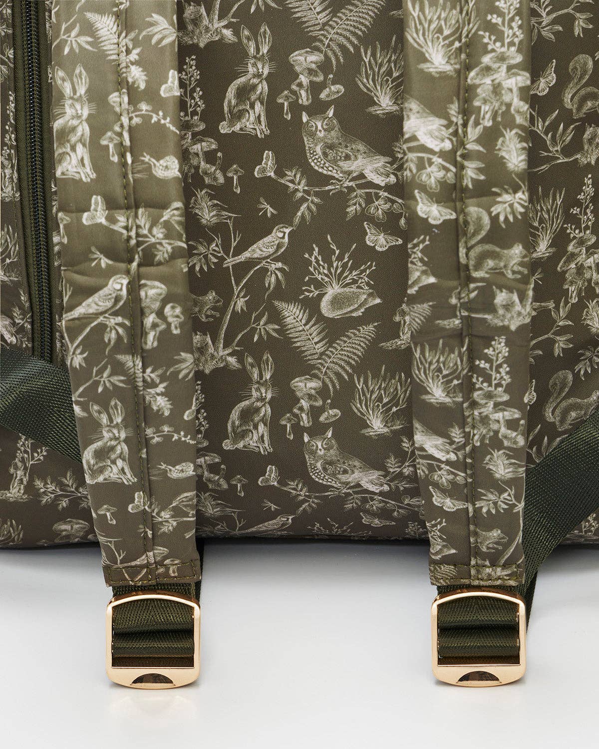 Flora Orla Scene Print Backpack in Olive Green