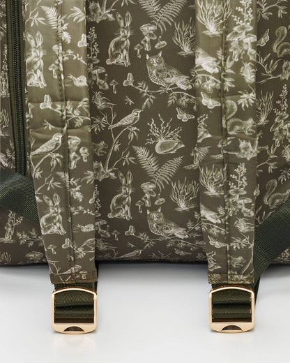Flora Orla Scene Print Backpack in Olive Green