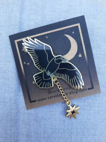 Star Carrier Crow Hard Enamel Pin