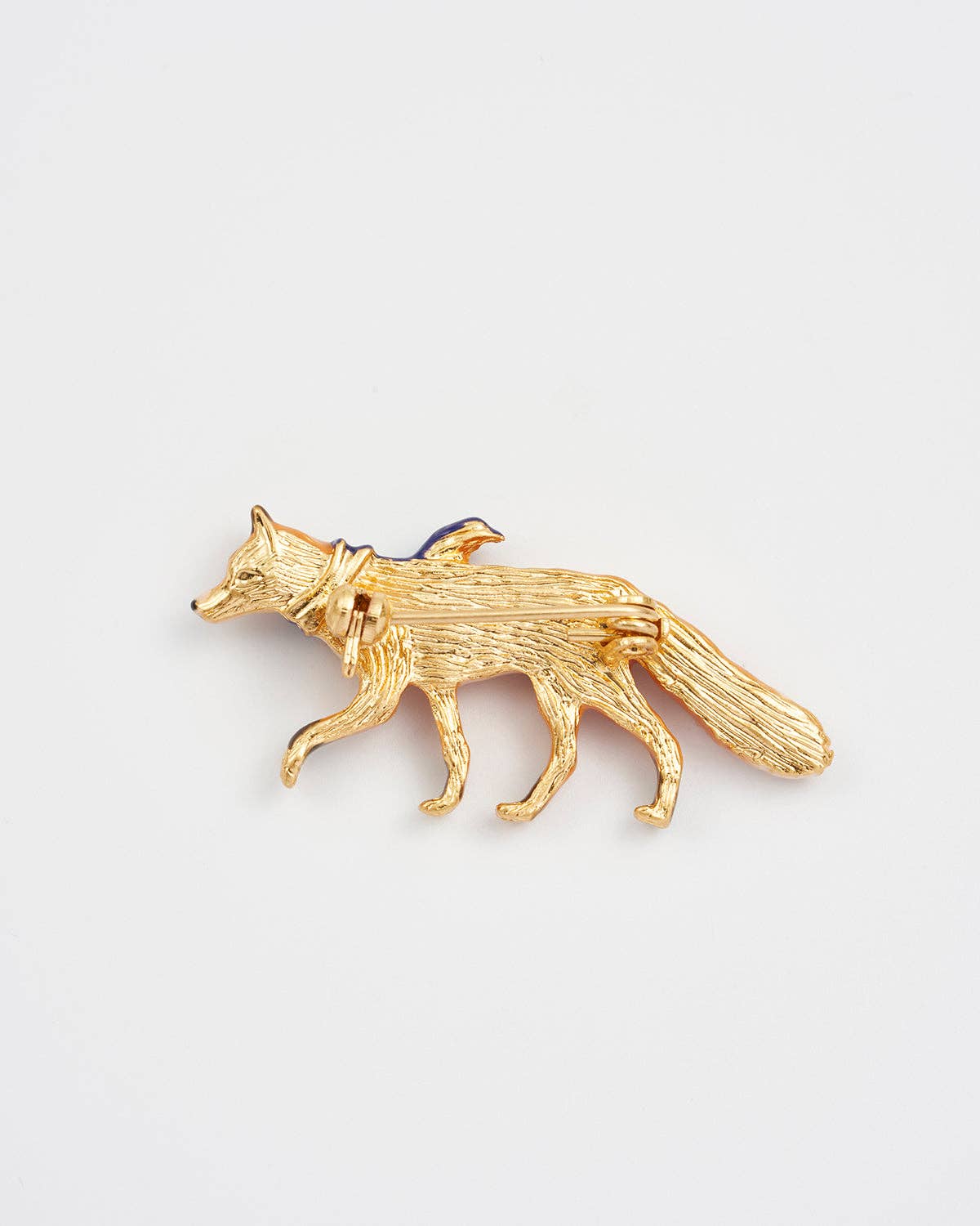Cozy Fox Enamel Brooch