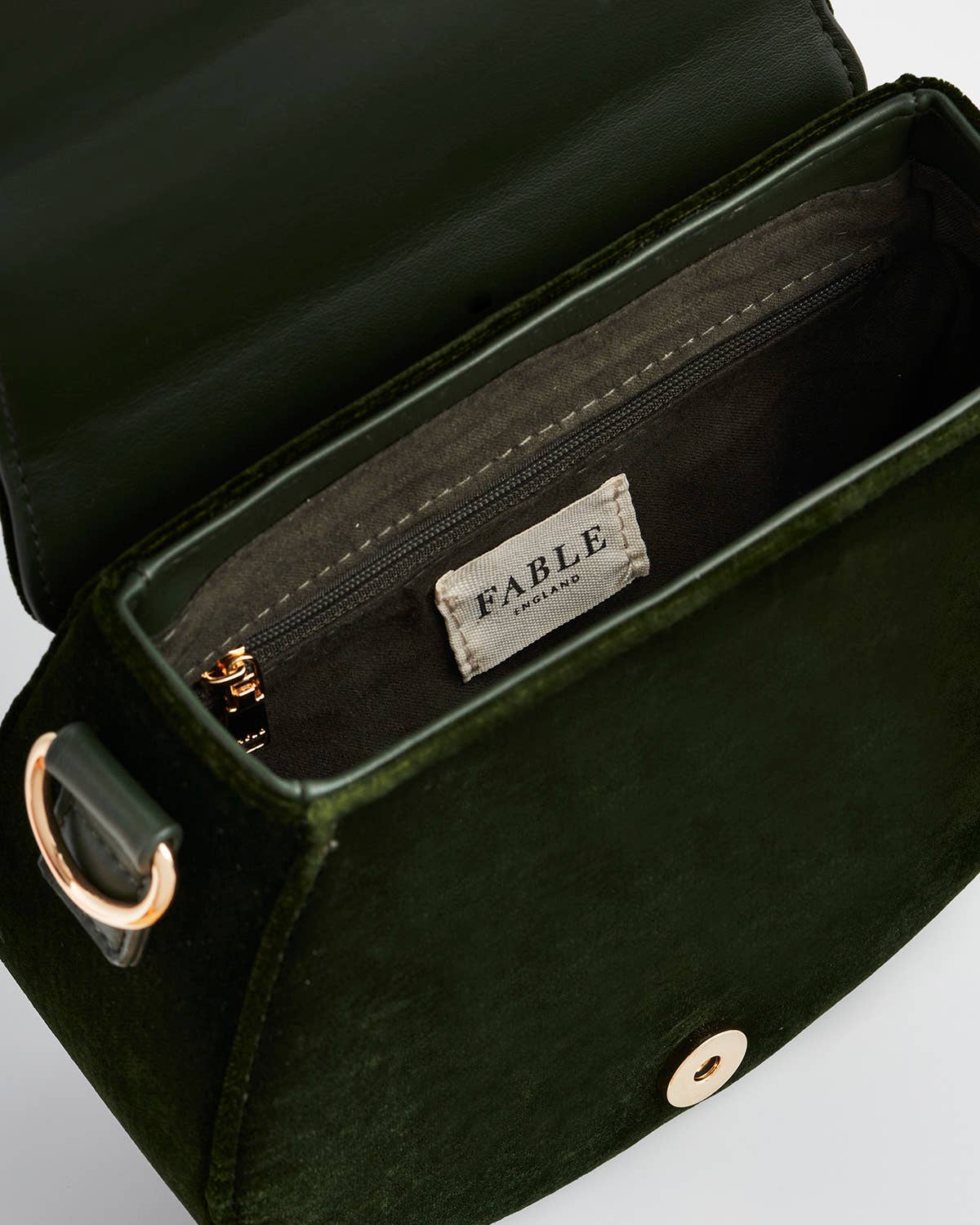 Sunflower Green Velvet Embroidered Top Handle Bag