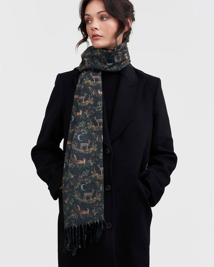 Into the Woods Tassel Scarf (Green)