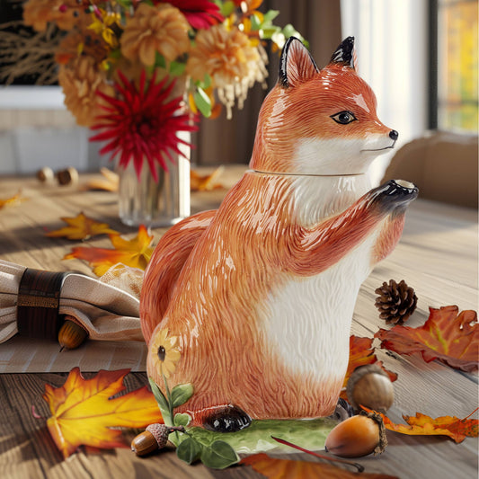 Woodland Critters Fall 3-D Fox Teapot 32 oz.
