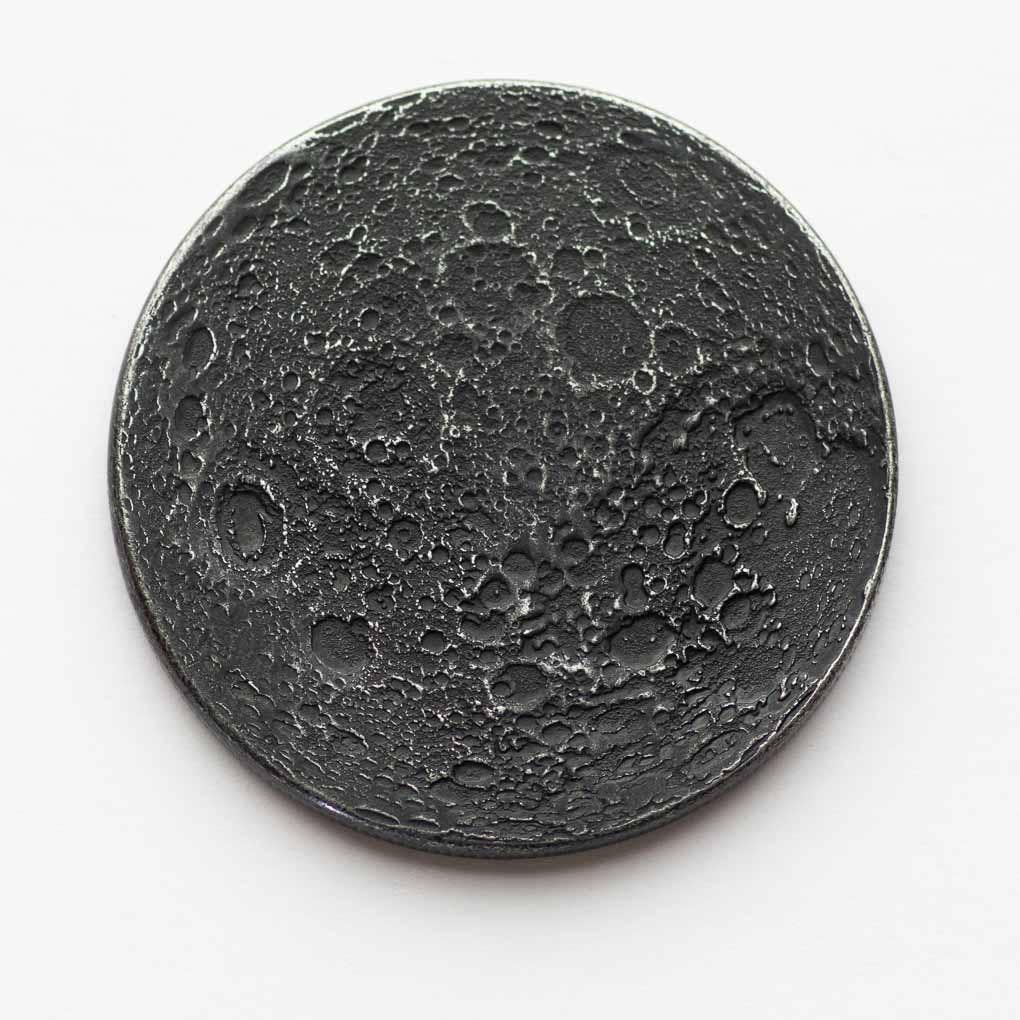 Black Iron Large Super New Moon Coin - 1.5