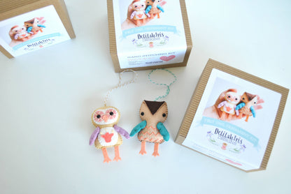 DIY Craft Kit - Owl Felt Ornament Craft Sewing Kit Cute Gift