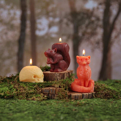 Fox Candle – 100% Pure Beeswax – Hand-Sculpted
